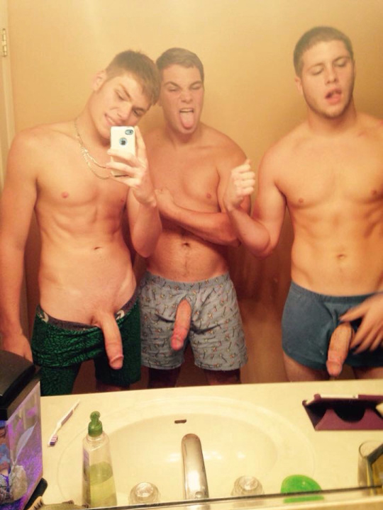 Boys naked with friends